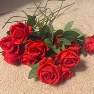 Red fake roses